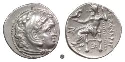 Ancient Coins - MACEDON, Alexander the Great type under Antigonos I Monophthalmos. AR Drachm, 320-305 BC