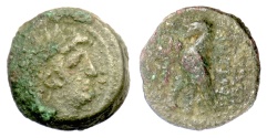 Ancient Coins - SELEUKID KINGS, Antiochos VIII. AE denom B, Antioch mint. Eagle on thunderbolt