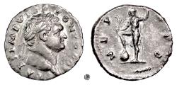 Ancient Coins - TITUS.  AR Denarius, Rome mint. Struck 72-73 AD.  Neptune