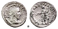 Ancient Coins - TRAJAN DECIUS.  AR Antoninianus, Rome mint, 249 AD.  Genius