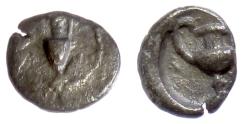 Ancient Coins - CILICIA, Nagidos. AR Obol, circa 400-380 BC. Amphora / Kantharos. Rare