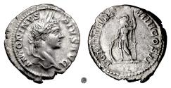Ancient Coins - CARACALLA.  AR Denarius, Rome mint, struck 205 AD.  Mars