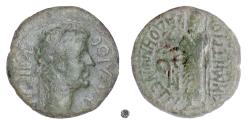 Ancient Coins - CLAUDIUS, Roman Provincial, Cadi.  AE 20, 41-54 AD.  Jupiter