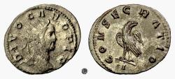 Ancient Coins - CARUS.  Antoninianus, Lugdunum (Lyon) mint, 284 AD.  Eagle