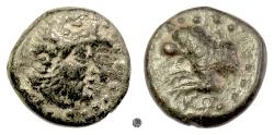 Ancient Coins - PISIDIA, Komama.  AE 14, 1st century BC.  Zeus / Lion