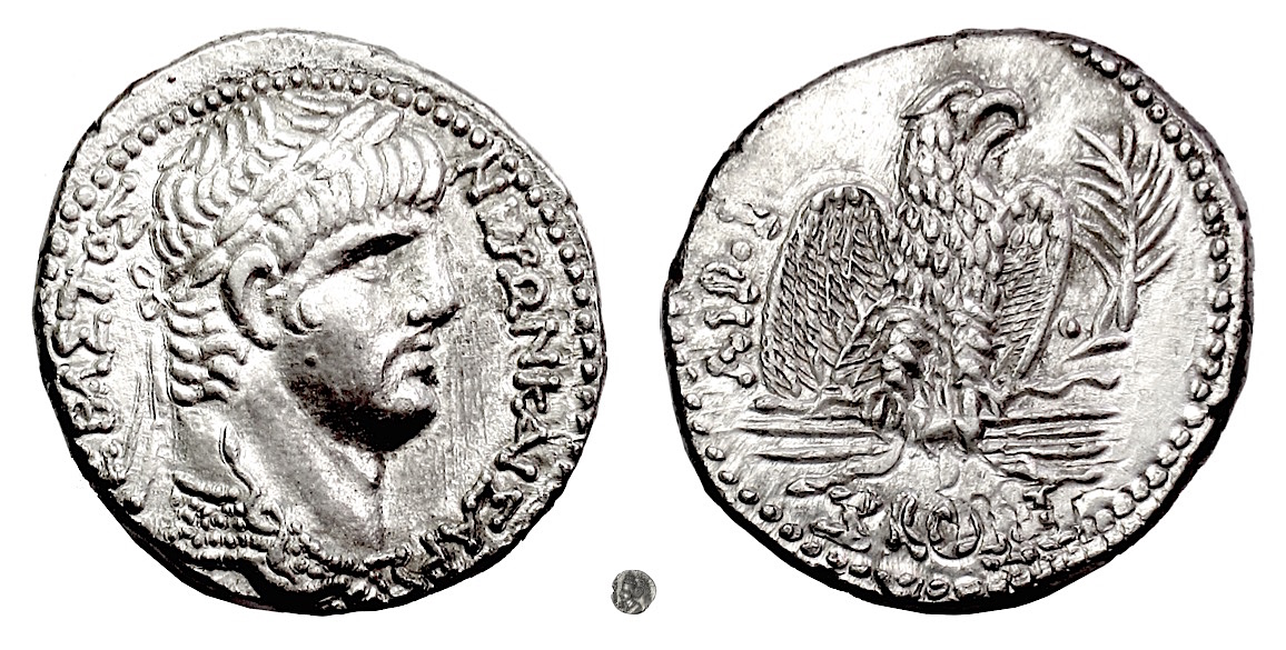 NERO, Antioch. AR Tetradrachm, 63 AD. Eagle on thunderbolt | Roman ...
