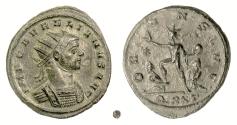Ancient Coins - AURELIAN.  Antoninianus. Ticinum mint, struck 274 AD.  Sol