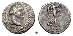 Ancient Coins - VESPASIAN, Roman Provincial.  AR hemidrachm, 69-79 AD.  Victory