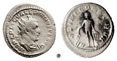 Ancient Coins - VALERIAN I.  AR Antoninianus, Rome mint, 253-260 AD.  Apollo