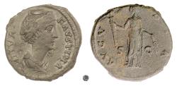 Ancient Coins - DIVA FAUSTINA.  AE As, Rome mint, struck after 147 AD