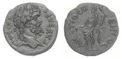 Ancient Coins - Septimius Severus. PISIDIA, Antioch, AE 23, struck circa AD 203. Septimius / Tyche