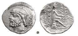 Ancient Coins - PARTHIA, Phraates II.  AR Drachm, Tambrax mint, 132-126 BC