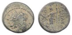 Ancient Coins - SELEUKID KINGS, Antiochos IV. AE denomination B, Antioch mint, circa 173-169 BC. Scarce