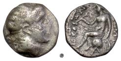 Ancient Coins - Seleukid, ANTIOCHOS II.  AR Drachm, 261-246 BCE.  Apollo
