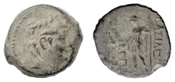 Ancient Coins - SELEUKID KINGS, Alexander II Zabinas. AE denomination B, Antioch. Dated SE 185 (128/7 BC)