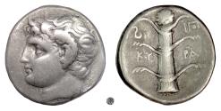 Ancient Coins - KYRENAICA, Kyrene under Magas.  AR Didrachm, circa 294-275 BC