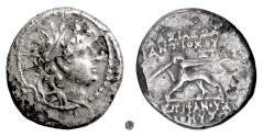 Ancient Coins - SELEUKID, Antiochos VI Dionysos.  AR hemidrachm, Antioch on the Orontes mint, 144-142 BC