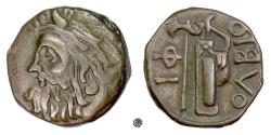 Ancient Coins - SKYTHIA, Olbia.  AE 22, circa 310-280 BC.  Borysthenes / Bowcase