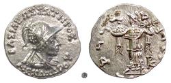 Ancient Coins - BAKTRIA, Menander I Soter.  AR drachm, circa 155-130 BCE