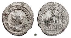 Ancient Coins - MACRIANUS II.  Bi Antoninianus, Antioch mint, 260-261 AD.  Jupiter