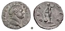 Ancient Coins - TITUS.  AR Denarius, Rome mint. Struck 72-73 AD.  Neptune