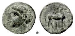 Ancient Coins - Punic Iberia, (Carthago Nova?).  AE unit. late 3rd century BC