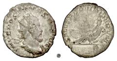 Ancient Coins - POSTUMUS.  AR Antoninianus, Treveri (Trier) mint. 260-261 AD.  River god Rhine