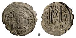Ancient Coins - BYZANTINE, Justinian I.  AE follis, Constantinople, 544/5 AD