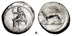 Ancient Coins - SELEUKID EMPIRE, Seleukos I Nikator.  AR Stater (Double Shekel), Babylon II mint. Struck 311-305 BC