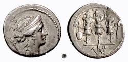 Ancient Coins - Roman Republic, Faustus Cornelius Sulla.  AR denarius, Rome mint, 56 BC