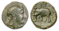 Ancient Coins - SELEUKID KINGS, Antiochos III ‘the Great’. AE denom D, Sardeis, 222-187 BC, Scarce