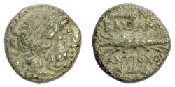 Ancient Coins - SELEUKID KINGS of SYRIA, Antiochus I Soter. AE denomination B, Antioch mint. Zeus / thunderbolt