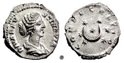 Ancient Coins - DIVA FAUSTINA Jr.  AR denarius, Rome mint, struck 176-180 AD.  Consecration issue