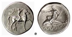 Ancient Coins - CALABRIA, Tarentum.  AR Nomos, circa 330-325 BC