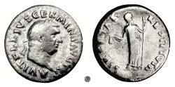 Ancient Coins - VITELLIUS.  AR Denarius, Rome mint, 69 AD.  Libertas.  Rare