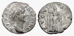 Ancient Coins - DIVA FAUSTINA SR. AR Denarius, Rome mint, struck after 147 AD. Ceres