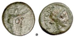 Ancient Coins - PHOKIS, Elateia.  AE 17, early 2nd century BC.  Facing bull / Apollo