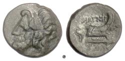 Ancient Coins - THESSALY, Magnetes. AE dichalkon, Demetrias mint, mid 2nd-mid 1st centuries BC. Zeus / Prow