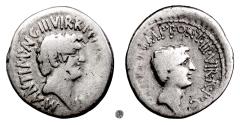 Ancient Coins - Roman Republic, The Triumvirs, MARK ANTONY and OCTAVIAN, Ephesus mint, 41 BC