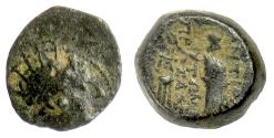 Ancient Coins - SELEUKID, Antiochos IV Epiphanes. AE denom C, Antioch on the Orontes mint. Zeus. Rare