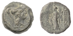 Ancient Coins - SELEUKID KINGS, Alexander II Zabinas. AE denom C, Antioch, 128-122 BC. Tyche. RARE
