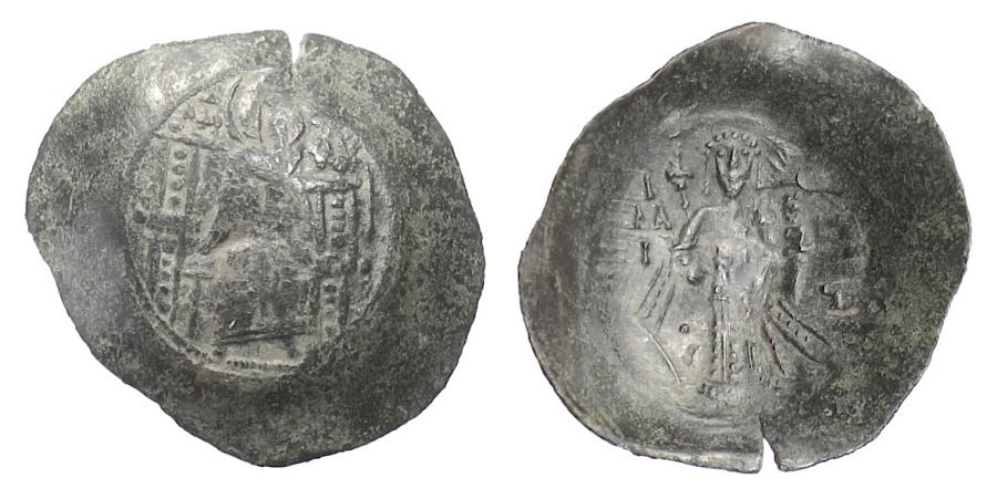 Imperio Bizantino Isak Ii Angelus 1185-1195 millones Aspron trachy F+989 