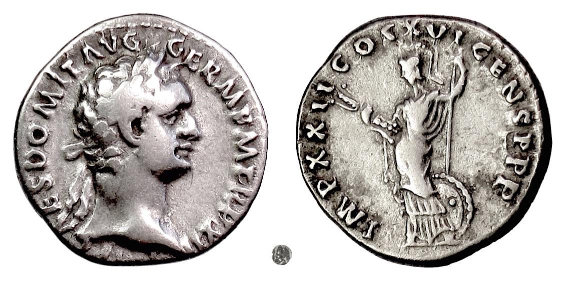 DOMITIAN. AR denarius, Rome mint, 92 AD. Minerva | Roman Imperial Coins