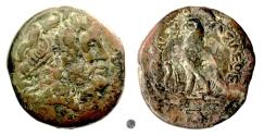 Ancient Coins - PTOLEMAIC KINGS of EGYPT, Ptolemy III or IV?  AE triobol.  Unpublished?