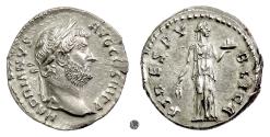 Ancient Coins - HADRIAN.  AR denarius, Rome mint, struck 136 AD  Fides