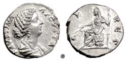 Ancient Coins - FAUSTINA Jr.   AR Denarius, Rome mint, struck 170-175 AD.  Ceres