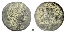 Ancient Coins - PONTOS, Amisos.  AE 22, circa 85-65 BC.  Dionysos / Panther skin