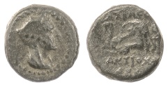 Ancient Coins - SELEUKID KINGS, Antiochos IV. AE denom C, Antioch, 175-172 BC. Laodike IV / Elephant. Scarce