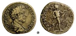 Ancient Coins - MARCUS AURELIUS.   AE Sestertius, Rome mint, struck 159-160 AD.  Mars