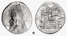 Ancient Coins - Parthian Kings, SINATRUKES.  AR drachm, circa 93-69 BCE